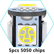 194 ampolas automotivos 6500K do diodo emissor de luz firmam T10 SMD 5050 lascam-se 5