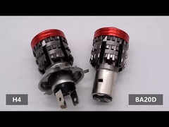 Grátis Super Bright Motorcycle Headlight H4 BA20D led feixe baixo/alto luz do anjo olho diabo luz para