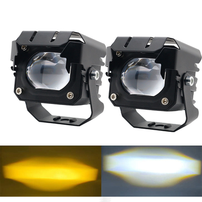 12-80V Amber 3570 LED Dual Color LED luzes de trabalho para motocicletas 30-60W Off Road luzes de condução