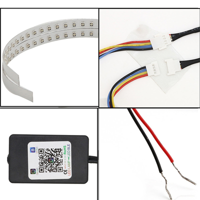 comprar As luzes ambientais APP do carro do diodo emissor de luz do IP 67 controlam o jogo dos anéis do halo do demônio do grau SMD de Angel Eye Kits 360 do farol online manufacture