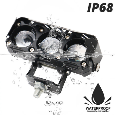 comprar Três glóbulos oculares Lâmpadas de motocicleta LED Far White Auxiliary Light Near Yellow online manufacture