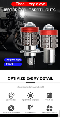 comprar Três glóbulos oculares Fares de LED de motocicleta perto amarelo branco distante luz auxiliar online manufacture