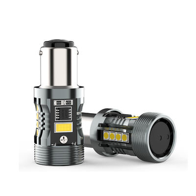 comprar Principais Vendas CB7 1157 W/Y Switchback LED Bulbo BAY15D BA15D Dupla Cor Canbus 28W 2500LM para Luzes de Sinalização e Freio online manufacture