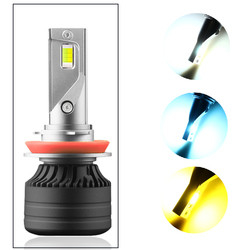 Lâmpada alterada A automotivo do foglight 12-36V do farol dos faróis do diodo emissor de luz da Três-cor do diodo emissor de luz H11 da luz da cabeça do carro