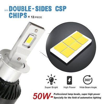 Sistema do produto da ampola da cabeça do diodo emissor de luz dos faróis H3 6500K 12-36V do carro e a lâmpada da névoa da parte dianteira de 3000LM 30W