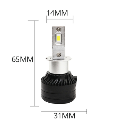 Sistema do produto da ampola da cabeça do diodo emissor de luz dos faróis H3 6500K 12-36V do carro e a lâmpada da névoa da parte dianteira de 3000LM 30W