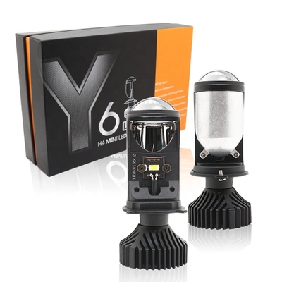 A lâmpada dianteira da névoa do farol do carro do farol do diodo emissor de luz da motocicleta dos faróis H4 YD6 6000K do carro alterou o bulbo 12V do diodo emissor de luz