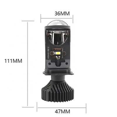 A lâmpada dianteira da névoa do farol do carro do farol do diodo emissor de luz da motocicleta dos faróis H4 YD6 6000K do carro alterou o bulbo 12V do diodo emissor de luz