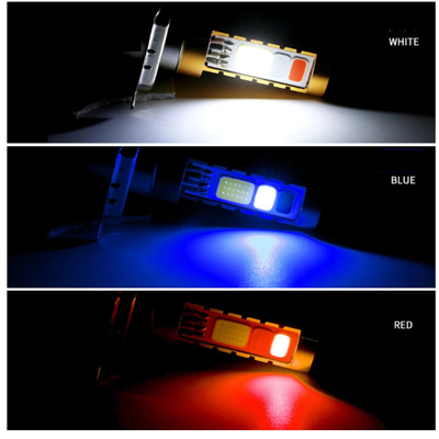 3 vermelho azul branco do farol H4 H6 80W P15D BA20D do diodo emissor de luz da ESPIGA das cores