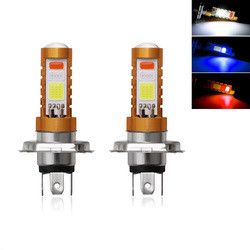3 vermelho azul branco do farol H4 H6 80W P15D BA20D do diodo emissor de luz da ESPIGA das cores