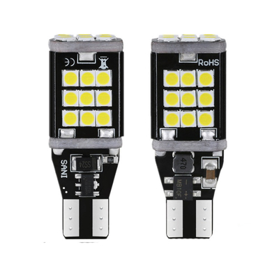Das piscas-pisca automotivos do diodo emissor de luz T15 do ODM 3030 freio sem erros de Canbus que inverte para carros