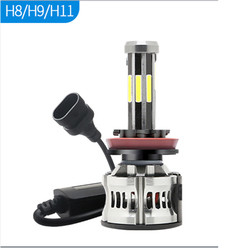 8 farol automotivo 6000K 360 Canbus do diodo emissor de luz dos lados H1 H3 H4 H7 9005 9006