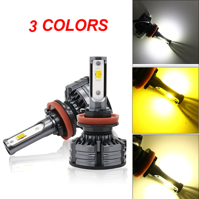 Os bulbos conduzidos os mais brilhantes H1 H3 H4 H7 H11 9005 9006 do farol da cor do universal 3