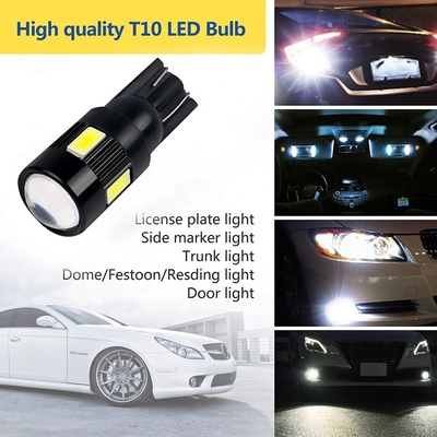 Ampolas conduzidas Nonpolarity de lado do carro de T10 5630 6 SMD alteraram C.C. 12V do bulbo do diodo emissor de luz