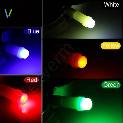 12v conduziu luzes indicadoras para a ESPIGA 1SMD diodo emissor de luz vermelho/verde/amarelo/azul/branco de 3D dos carros T5