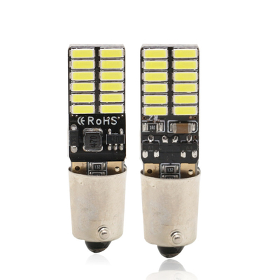 A largura automotivo das ampolas do diodo emissor de luz 24SMD de BA9S 4014 conduziu a luz indicadora 12V
