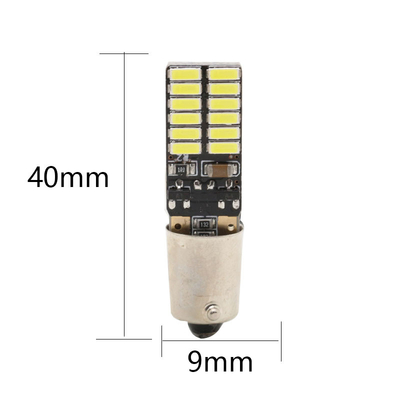 A largura automotivo das ampolas do diodo emissor de luz 24SMD de BA9S 4014 conduziu a luz indicadora 12V