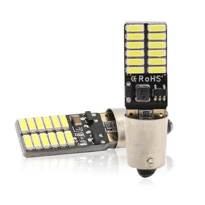 A largura automotivo das ampolas do diodo emissor de luz 24SMD de BA9S 4014 conduziu a luz indicadora 12V