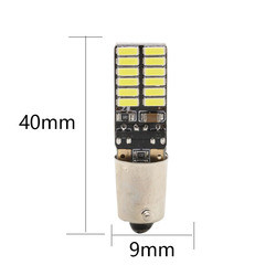 A largura automotivo das ampolas do diodo emissor de luz 24SMD de BA9S 4014 conduziu a luz indicadora 12V