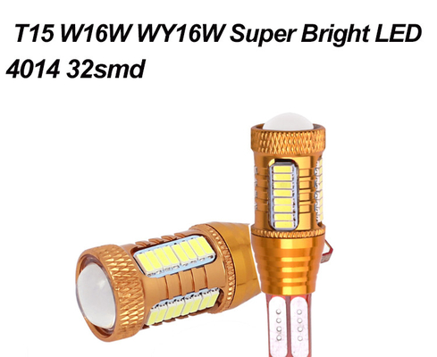 12v 4014 32smd luzes de freio reversas brancas automotivos claras interiores das ampolas do diodo emissor de luz do Cree T10 Canbus