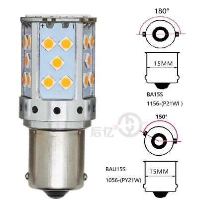 1156 3030 35SMD Canbus conduziram a lâmpada de pisca-pisca 7440 T20 do destaque dos bulbos 12V 10W