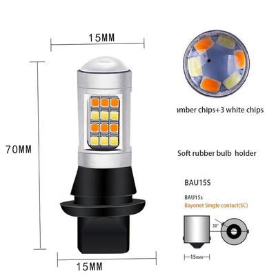 A cor do dobro 2835 42SMD conduziu a pisca-pisca 7440 T20 CANBUS da luz de freio impedir o Stroboscopic