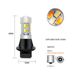 5630 20SMD conduziram bulbos da pisca-pisca dobram a cor 7440 T20 BA15S 1156 BAU15S