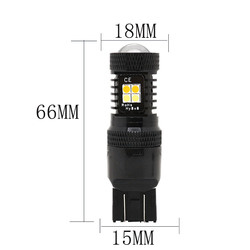 Luzes de pisca-pisca amarelas brancas do freio do diodo emissor de luz do Switchback 12V da cor dupla 1157 3157 7443 3030 16SMD