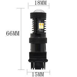 Luzes de pisca-pisca amarelas brancas do freio do diodo emissor de luz do Switchback 12V da cor dupla 1157 3157 7443 3030 16SMD