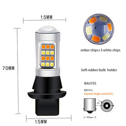 O sinal dos bulbos T20 1157Turn do diodo emissor de luz 42SMD conduziu luzes para a luz de freio do carro com função do estroboscópio