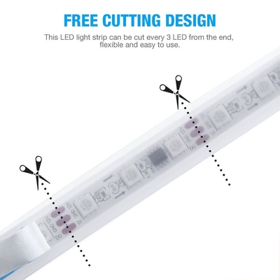 5050 luzes flexíveis do tubo de 30cm 12V DRLled para o diodo emissor de luz RGB de néon dos carros com controlo a distância