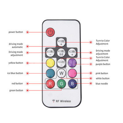 5050 luzes flexíveis do tubo de 30cm 12V DRLled para o diodo emissor de luz RGB de néon dos carros com controlo a distância