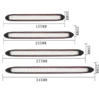 O fluxo sequencial impermeável universal do diodo emissor de luz das luzes de corrida do dia do veículo faz a varredura de 2835 34.5CM