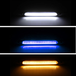 O fluxo sequencial impermeável universal do diodo emissor de luz das luzes de corrida do dia do veículo faz a varredura de 2835 34.5CM