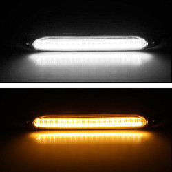 O fluxo sequencial impermeável universal do diodo emissor de luz das luzes de corrida do dia do veículo faz a varredura de 2835 34.5CM