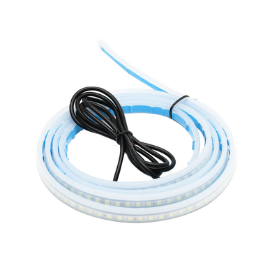 luzes impermeáveis flexíveis DRL do guia do fluxo do freio da pisca-pisca da tira de tubo do diodo emissor de luz do farol do carro de 2pcs 12V