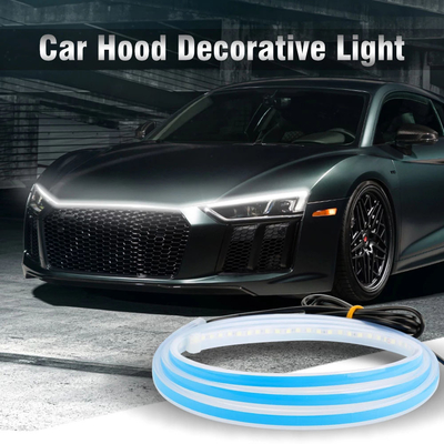 luzes impermeáveis flexíveis DRL do guia do fluxo do freio da pisca-pisca da tira de tubo do diodo emissor de luz do farol do carro de 2pcs 12V