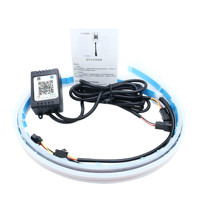 Controle DRL do RGB APP das luzes de corrida do dia do Switchback impermeável de néon auto 12 volts