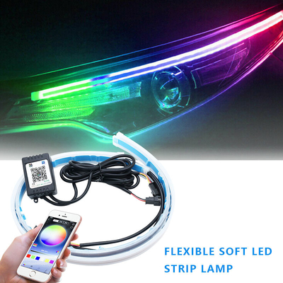 Controle DRL do RGB APP das luzes de corrida do dia do Switchback impermeável de néon auto 12 volts