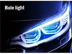 luz 2pcs do guia do fluxo do freio da tira de tubo do diodo emissor de luz do farol do carro do dia de 30cm 45cm 60cm