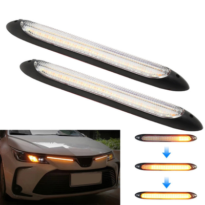 O farol de advertência do carro da emergência de Drl conduziu a pisca-pisca de duas cores da flâmula do tubo