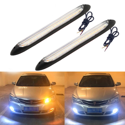 O farol de advertência do carro da emergência de Drl conduziu a pisca-pisca de duas cores da flâmula do tubo
