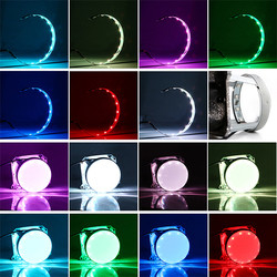 360 graus RGB decoram luzes ambientais do carro dos olhos do diabo das luzes do carro de RingLED