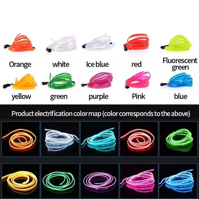 Do carro decorativo de néon do fio do EL do RGB linha clara fria interior de USB DIY das luzes da atmosfera