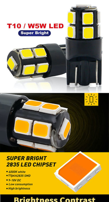lâmpadas LED de 12 V brancas para automóveis