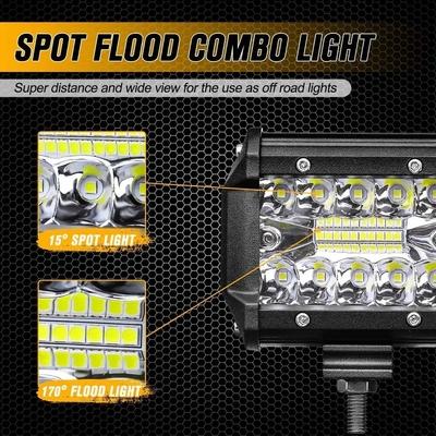 Lâmpadas de condução LED de liga de alumínio 10-30V LED Light Bar para veículo