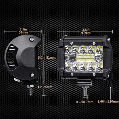 Lâmpadas de condução LED de liga de alumínio 10-30V LED Light Bar para veículo