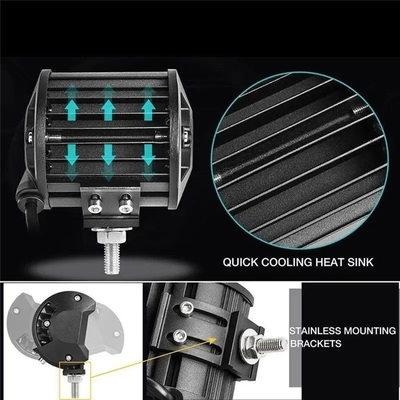 Lâmpadas de condução LED de liga de alumínio 10-30V LED Light Bar para veículo