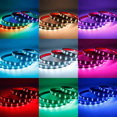 24V 5050 SMD 5A 2.4m Lâmpadas de atmosfera interior de carro com controle remoto para caminhão van