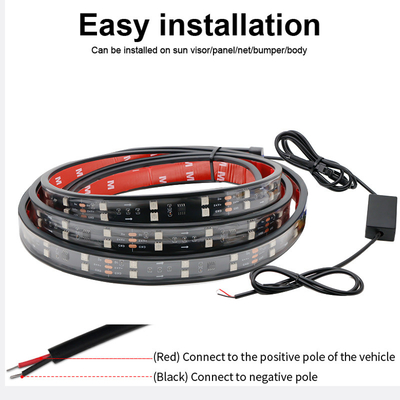 24V 5050 SMD 5A 2.4m Lâmpadas de atmosfera interior de carro com controle remoto para caminhão van